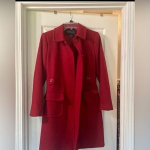 Red Wool Dress Coat